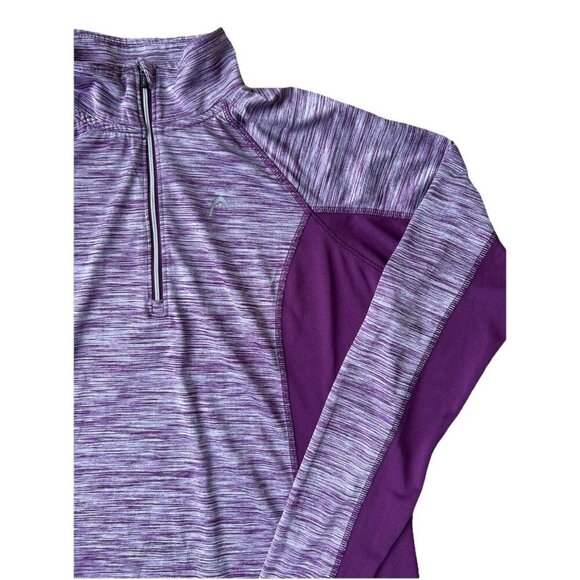 HEAD Women's PURPLE 1/2 Zip Pullover Long Sleeve Top Size Large Warm Up Tennis - Picture 3 of 8
